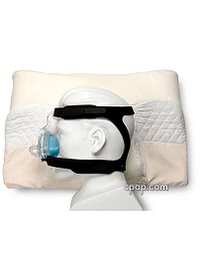 CPAP Memory Pillow with CPAP Mask
