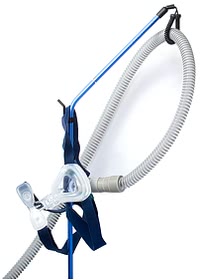 cpap hose lift hook in use